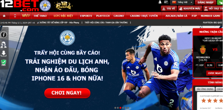 12BET - Nền tảng trực tuyến dành cho mọi lứa tuổi. 12BET - Nền tảng trực tuyến dành cho mọi lứa tuổi.
